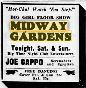 Midway Gardens (Midway Ballroom) - 1933 Ad